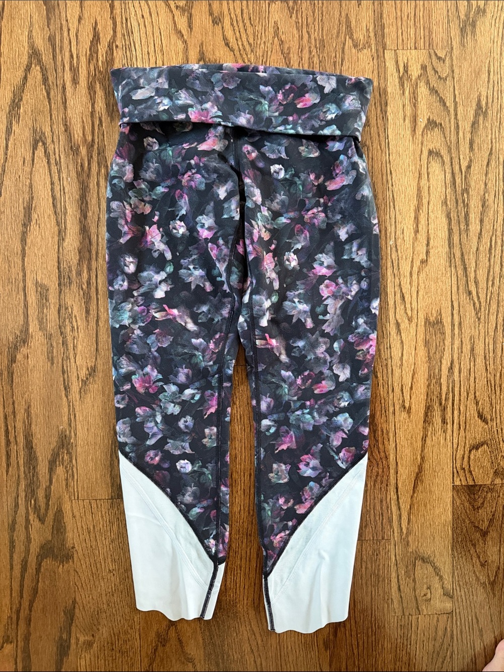 Lululemon Floral Fold-Over leggings
